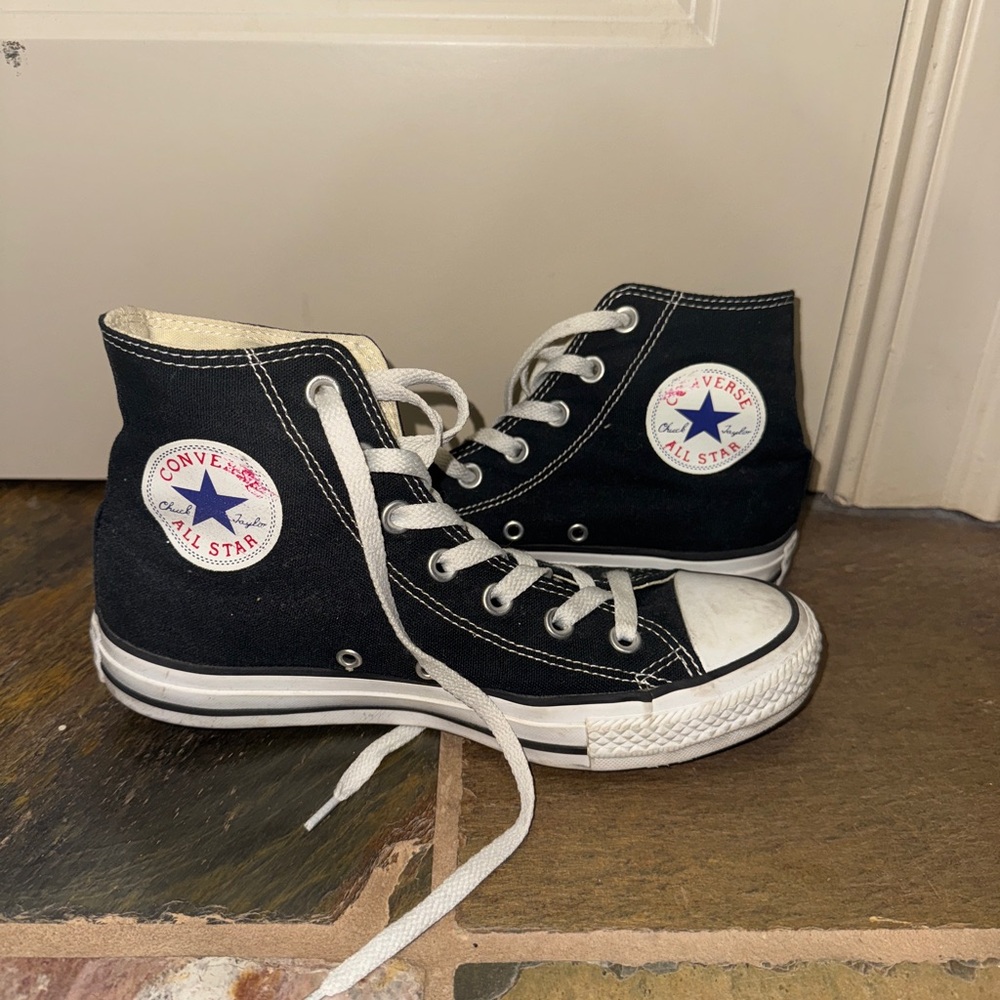 Converse Black and White High-Top Sneakers
